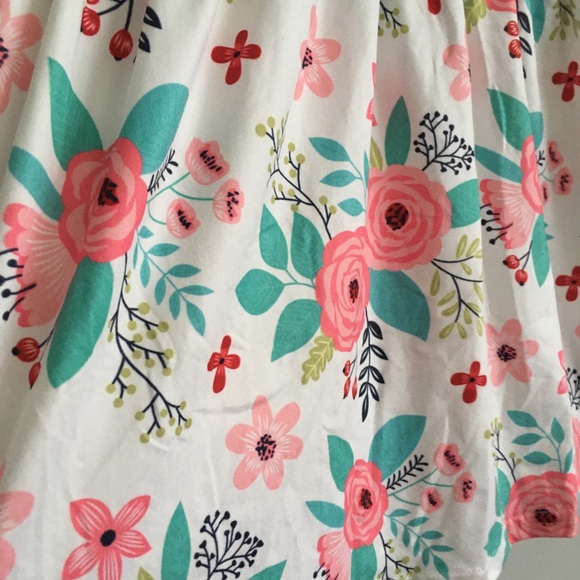 Boutique mint striped dress floral bottom bow - Picture 3 of 4